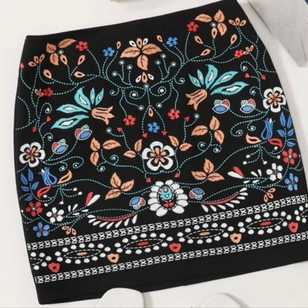 Spanish Print Skirt